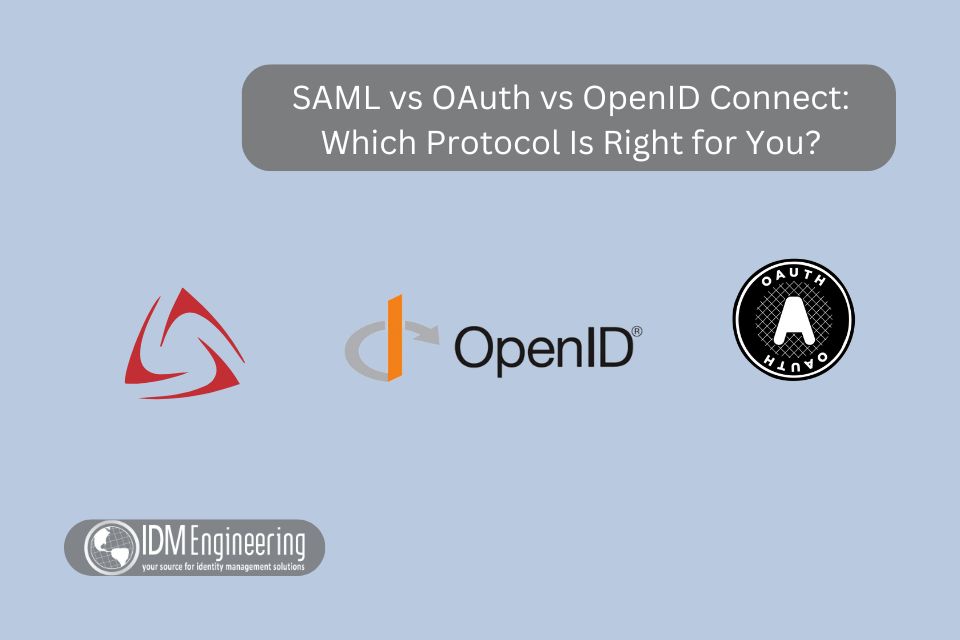 Comparison of SAML, OAuth, and OpenID Connect protocols
